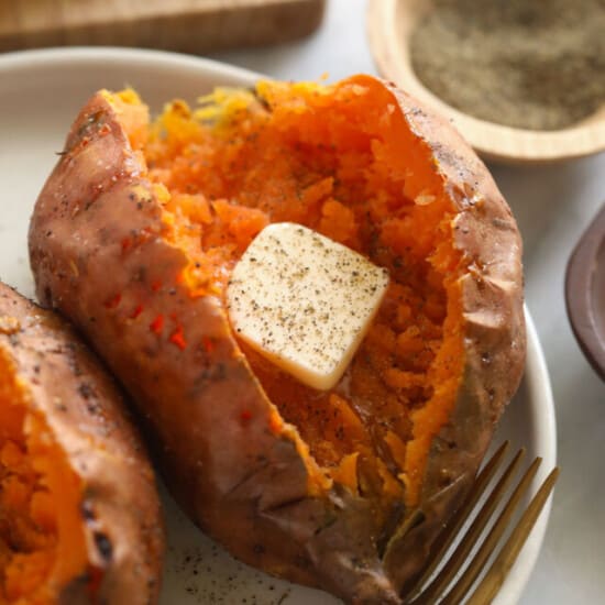 sweet potato on plate