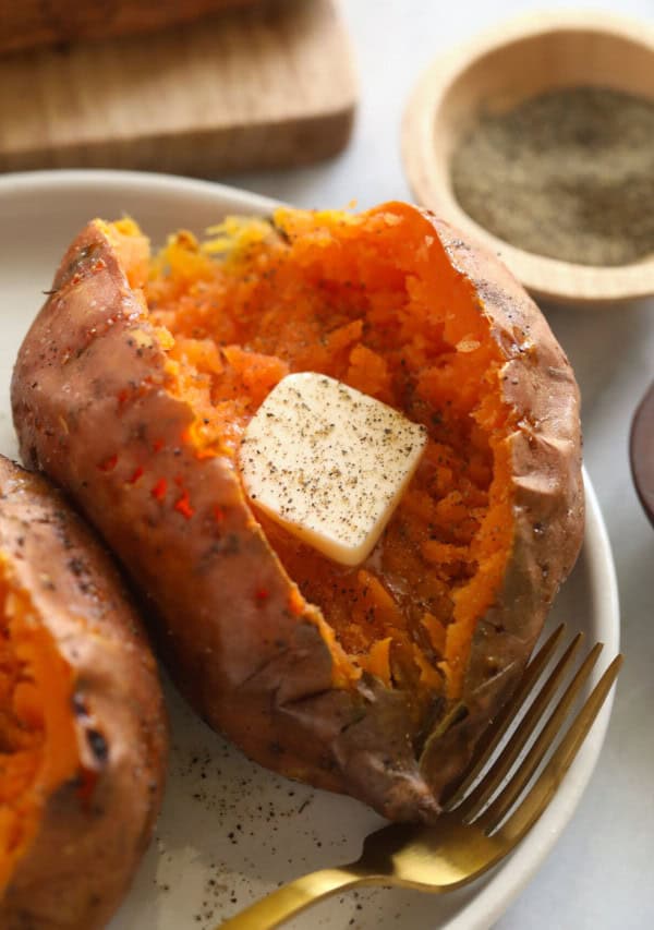 sweet potato on plate