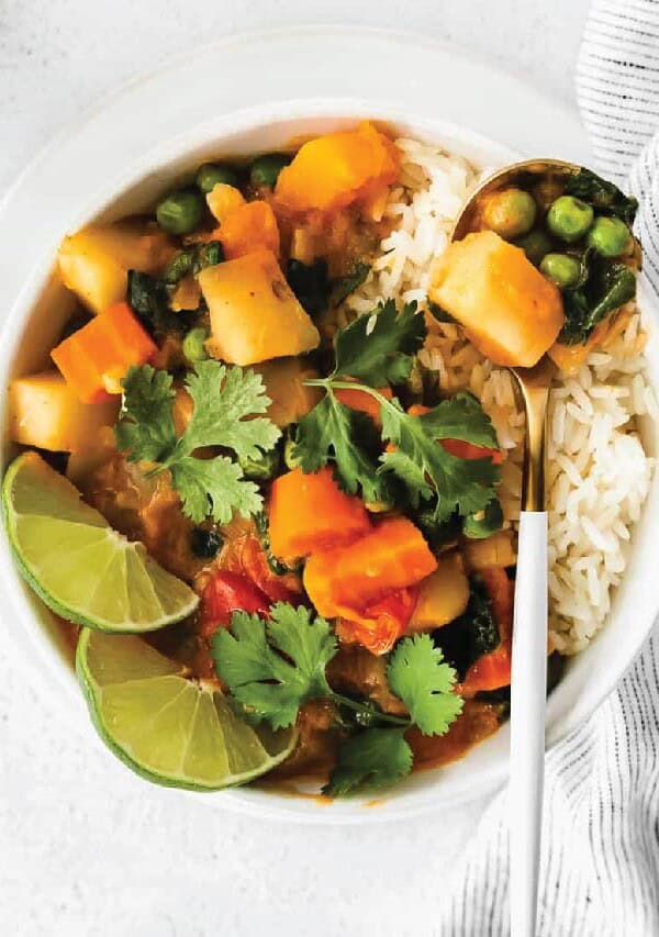 pumpkin curry in bowl