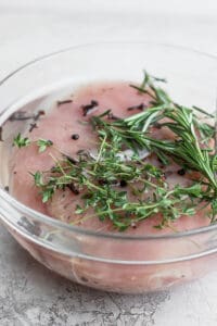 turkey tenderloin in brine.