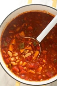 A pot of vegetarian stew