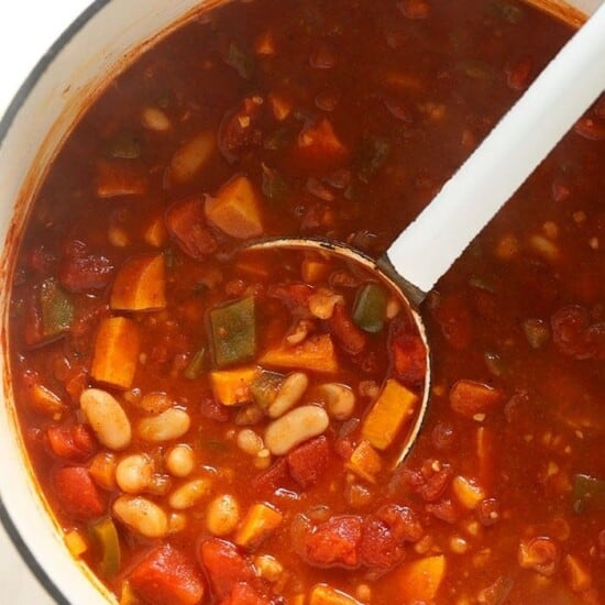 A pot of vegetarian stew