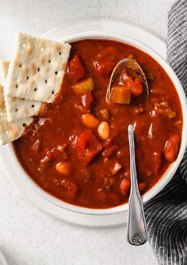 wendys chili with saltine crackers