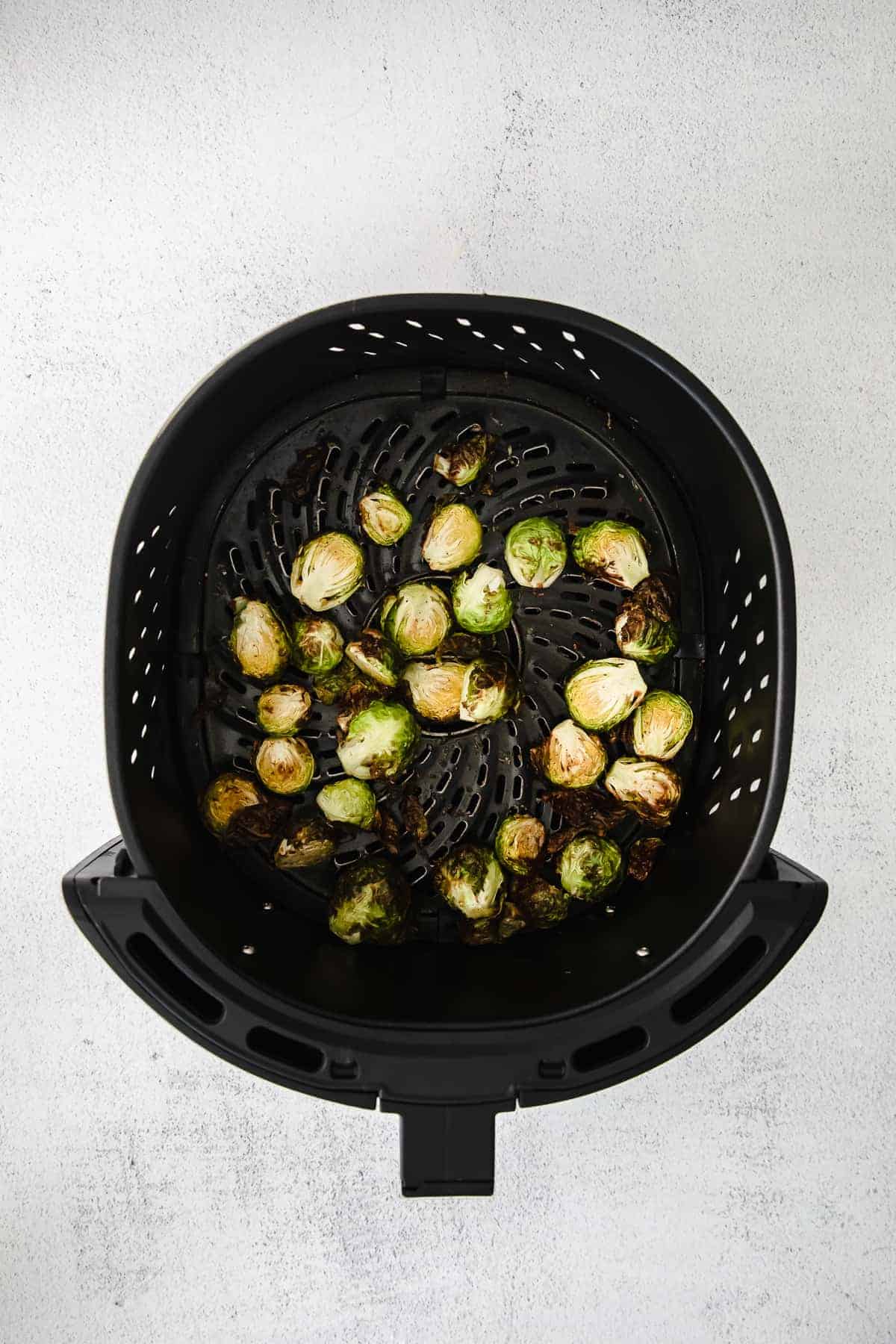 Brussel sprouts in an air fryer. 