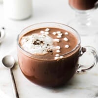 Hot chocolate in a cup