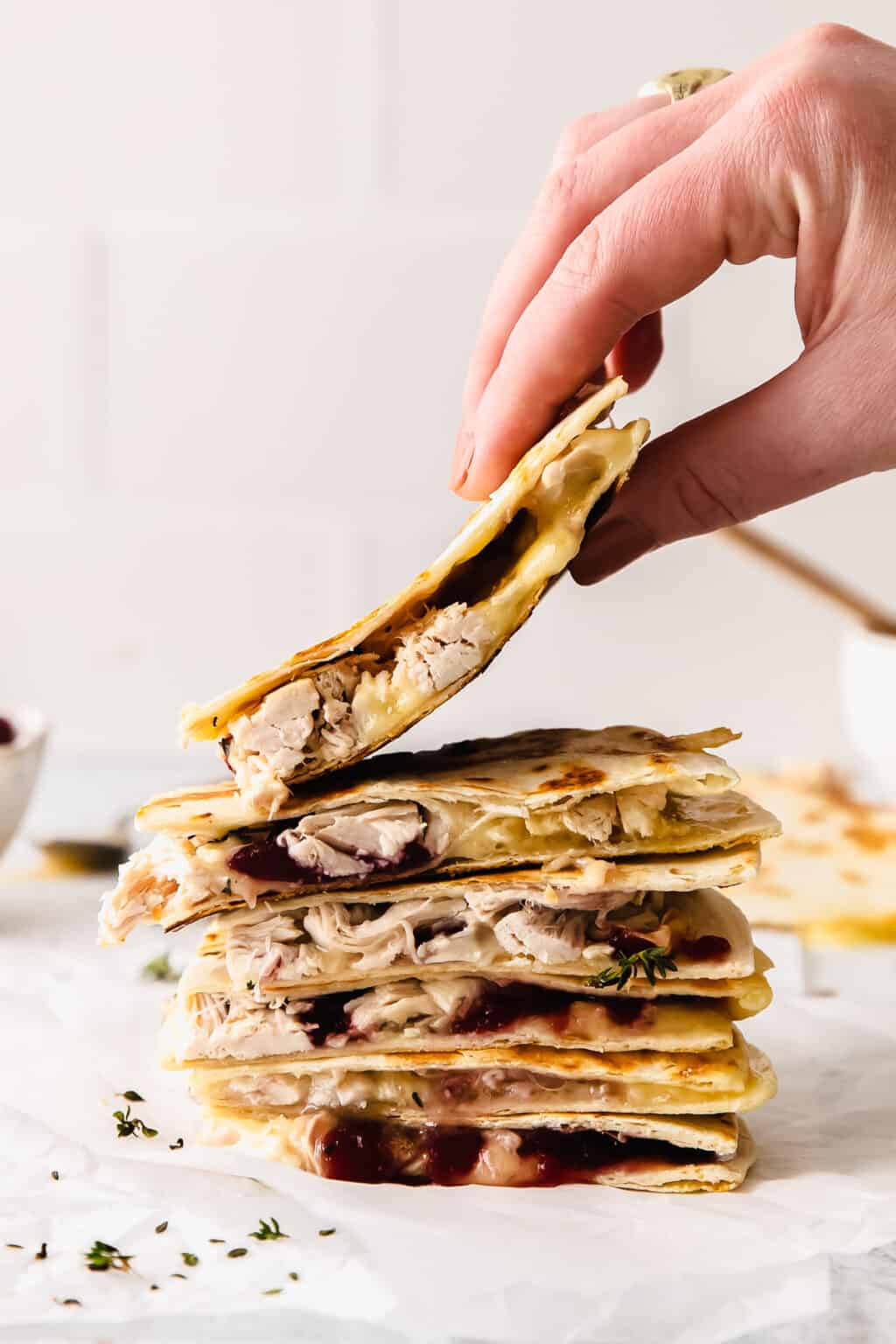 Leftover Thanksgiving Turkey Quesadilla - Fit Foodie Finds