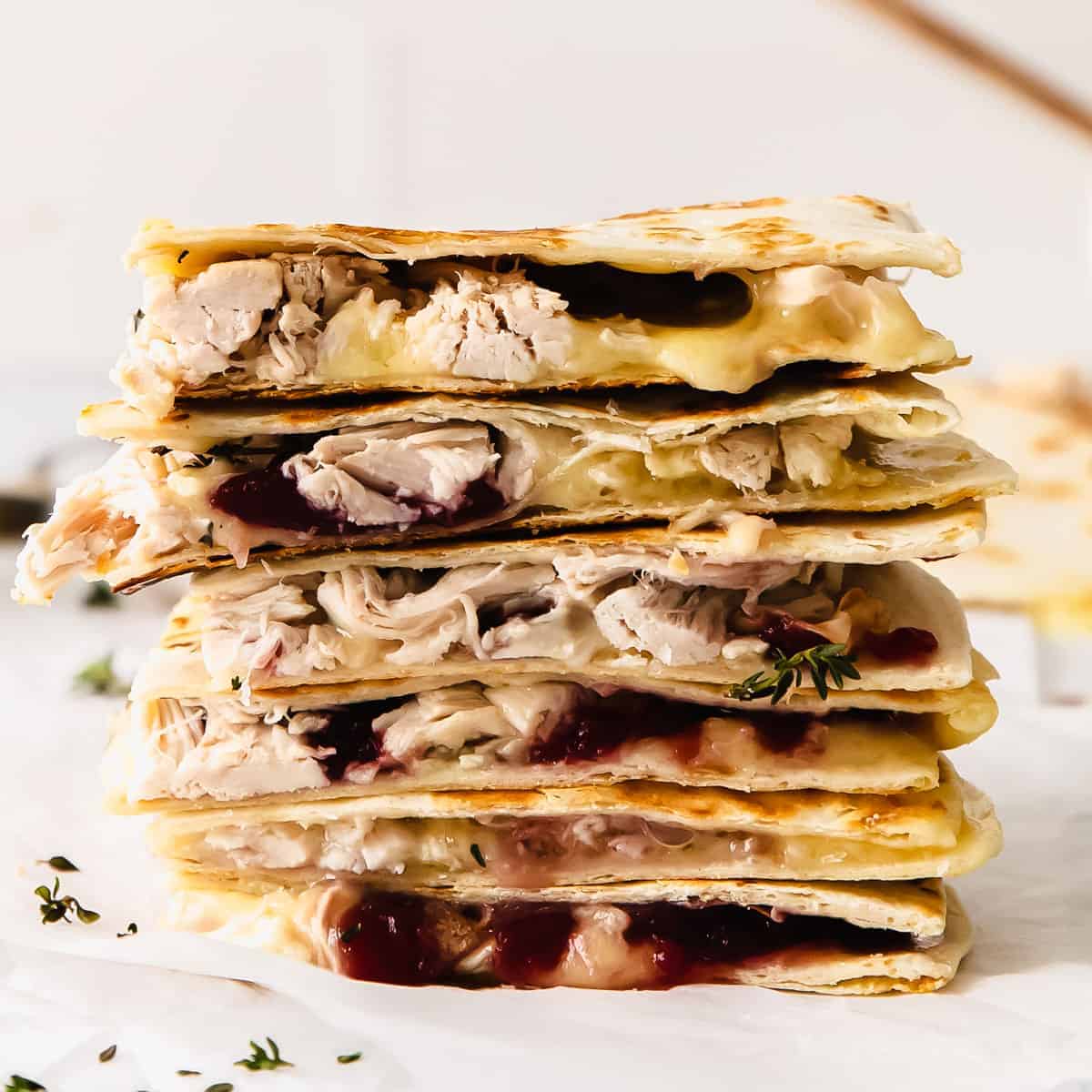 Leftover Thanksgiving Turkey Quesadilla - Fit Foodie Finds