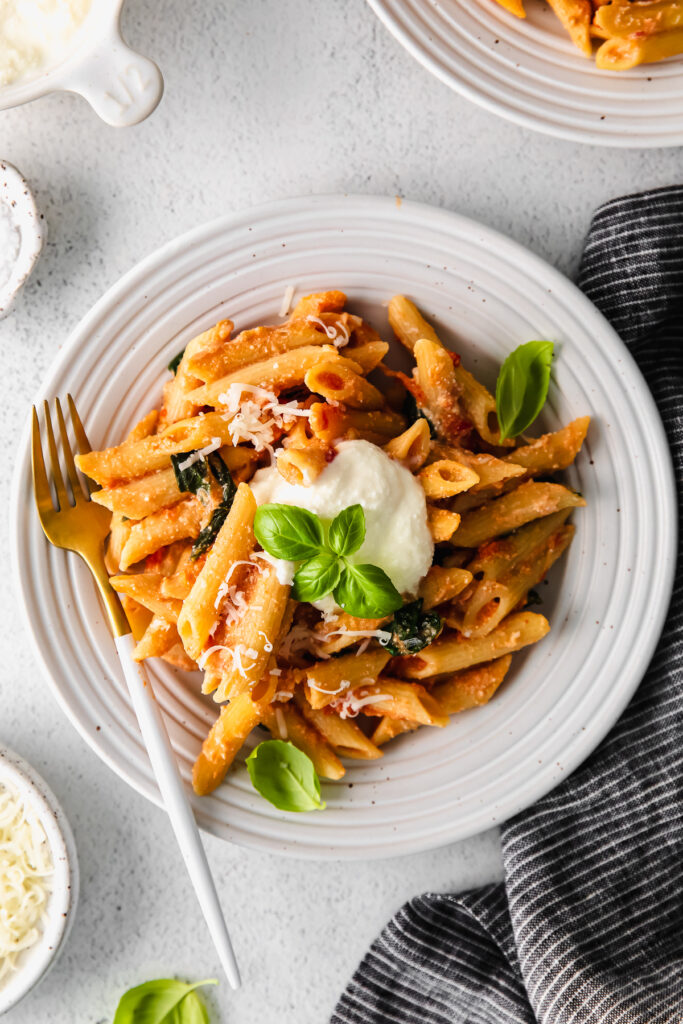 pasta on plate