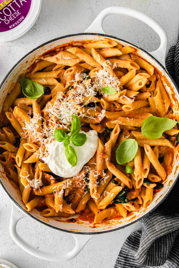 Whipped Ricotta Pasta with Roasted Tomatoes - Fit Foodie Finds