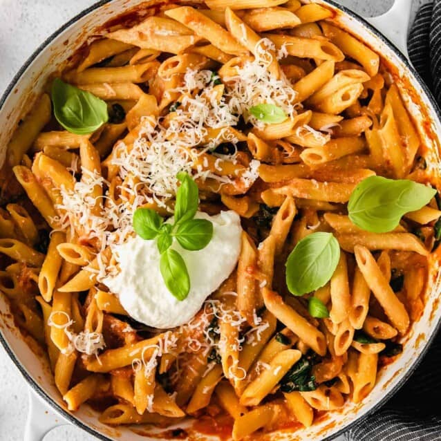 Whipped Ricotta Pasta with Roasted Tomatoes - Fit Foodie Finds