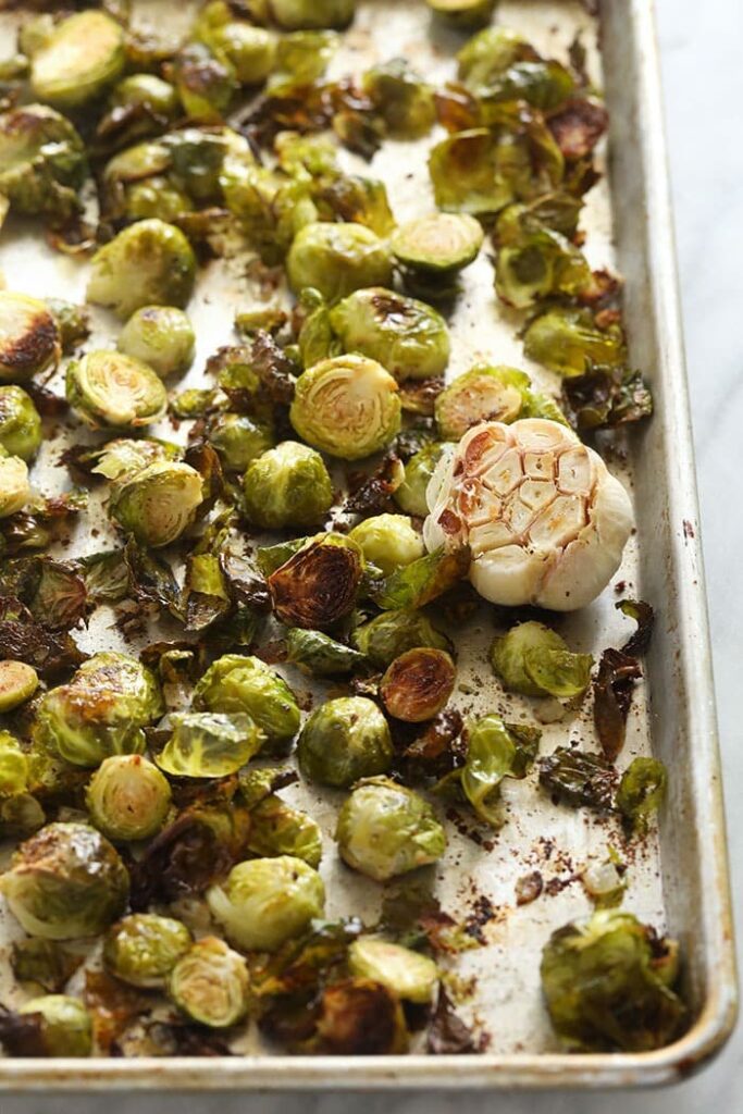 Brussels sprouts in oven