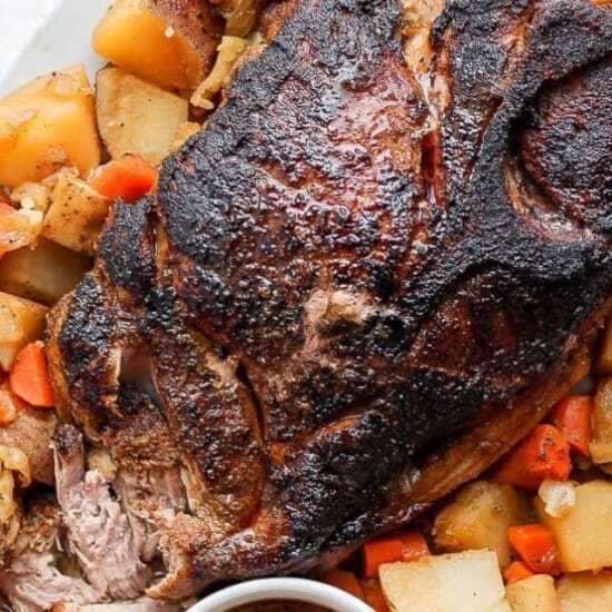 pork roast on plate