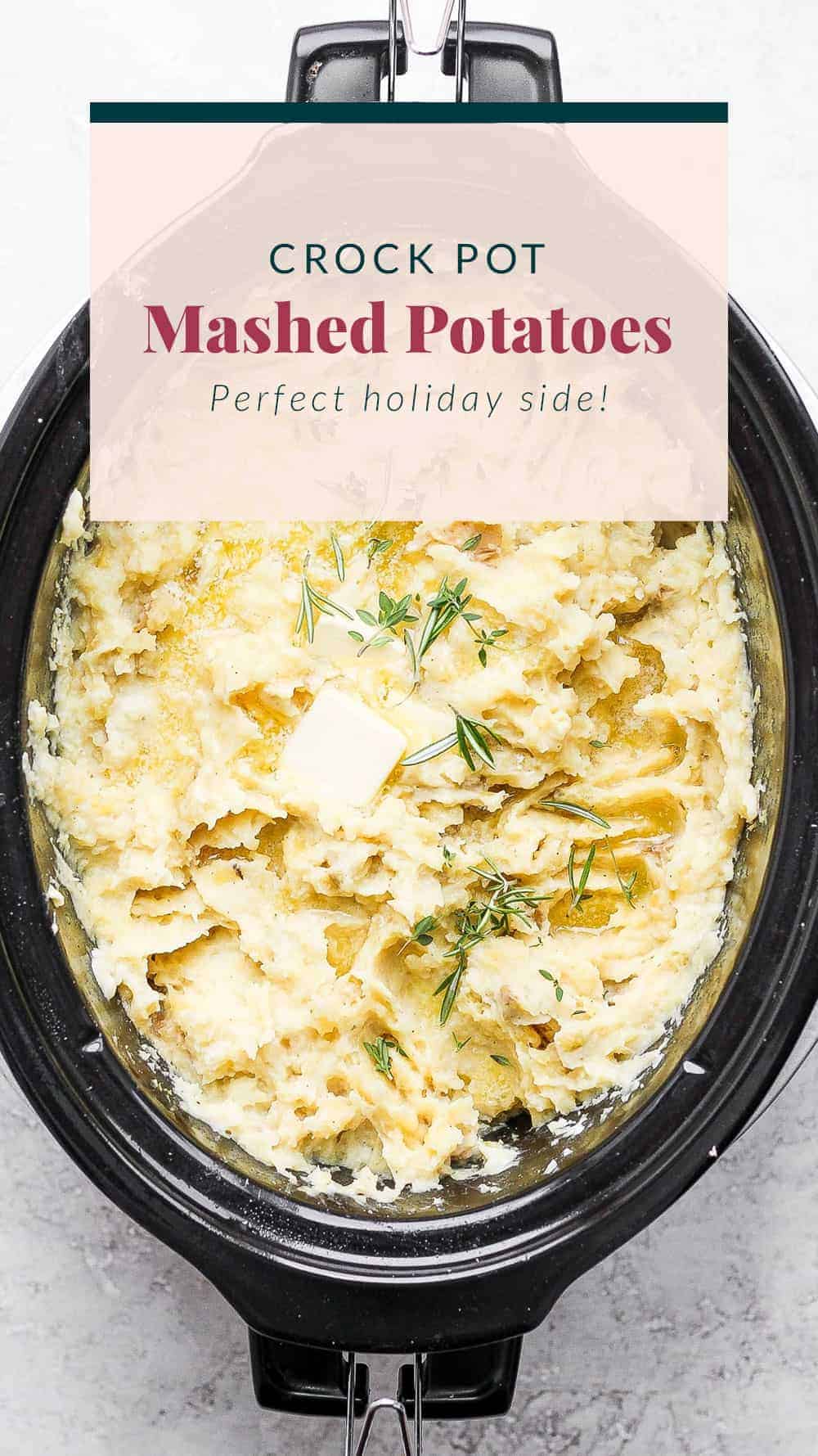 Crockpot Mashed Potatoes Recipe - Fit Foodie Finds