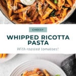 whipped ricotta pasta in Dutch oven