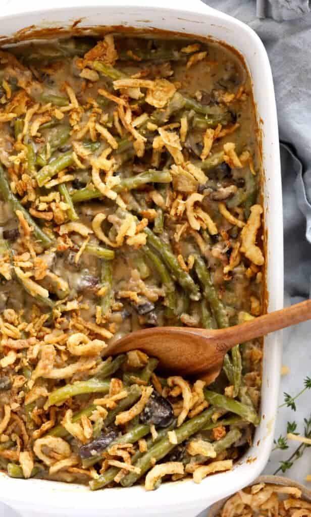 Vegan Green Bean Casserole - Fit Foodie Finds