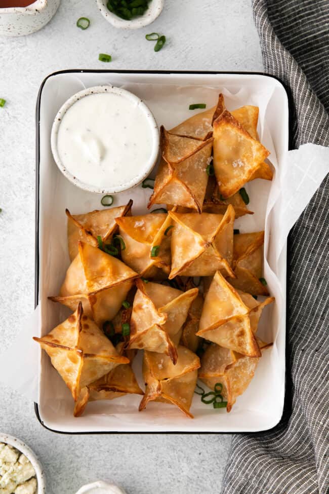 Air Fryer Buffalo Chicken Wontons - Fit Foodie Finds