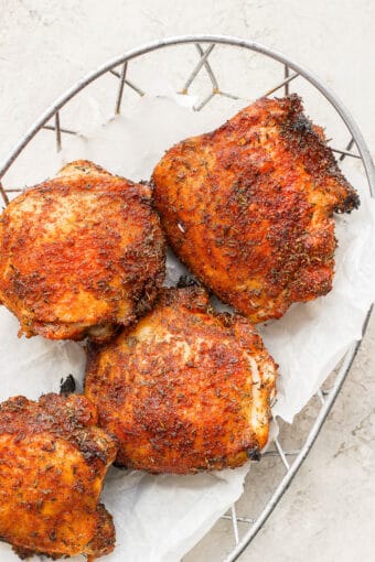 Crispy Air Fryer Chicken Thighs - Fit Foodie Finds