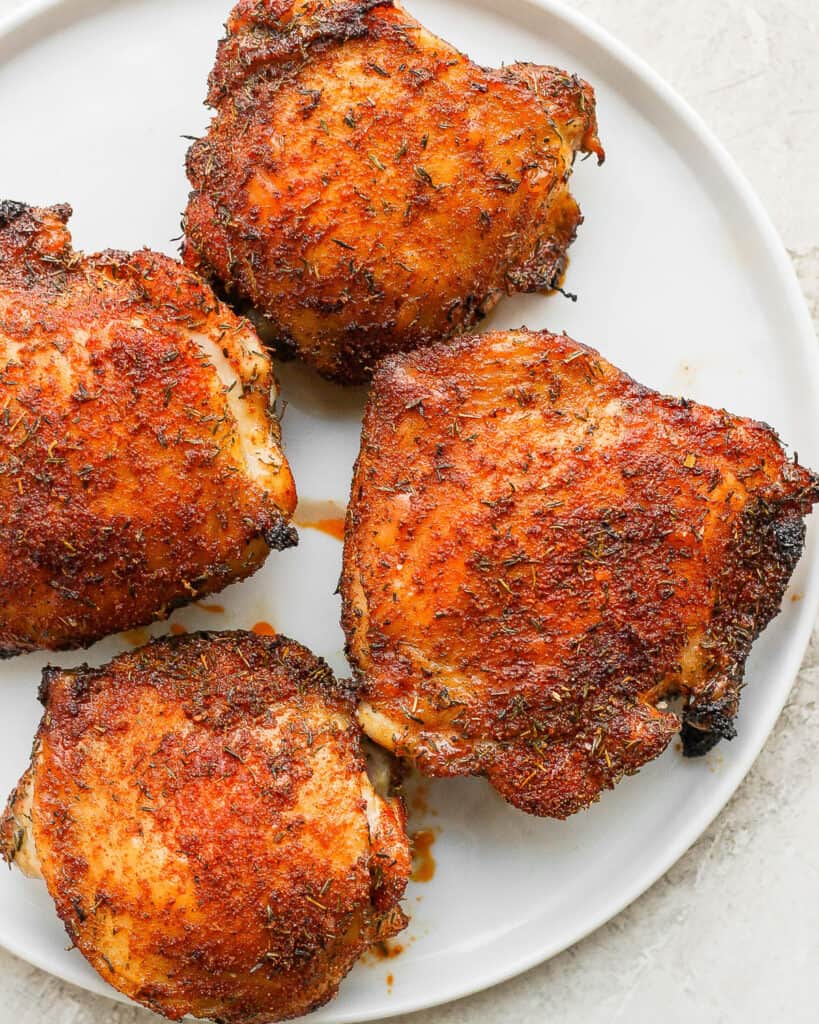 chicken thighs on a plate