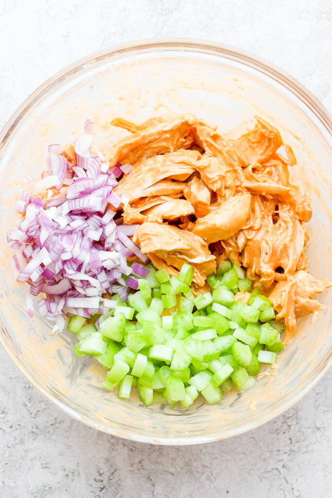 buffalo chicken in bowl