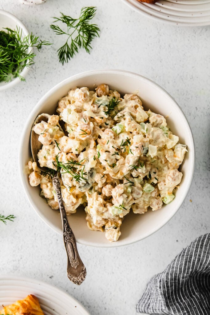 bowl of chickpea salad