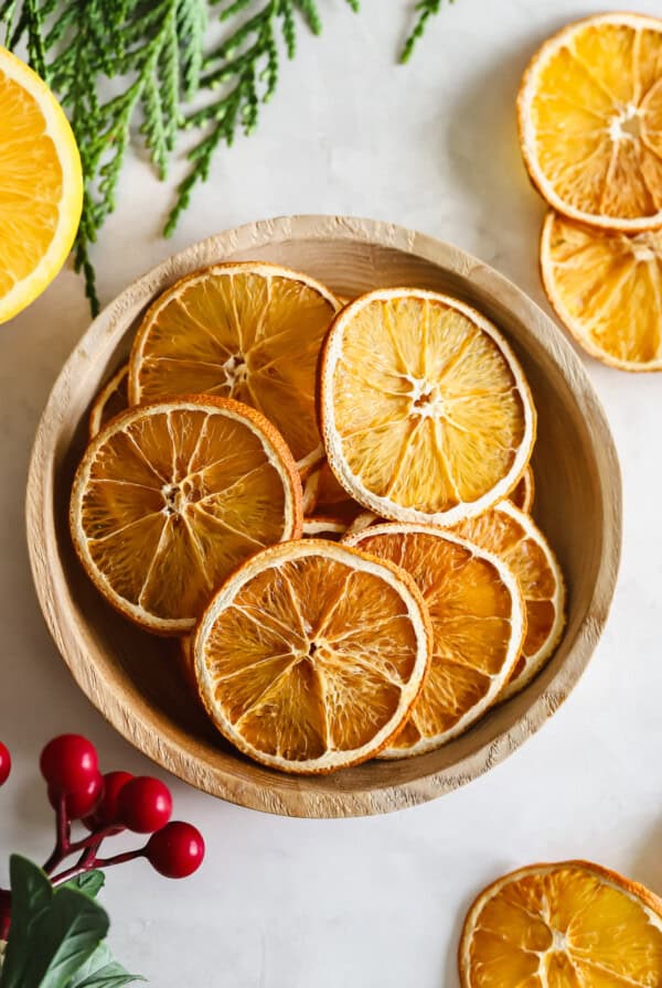 dried oranges in bowl