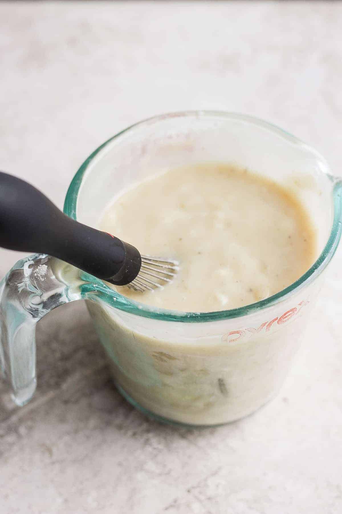 a thick roux for the slow cooker chicken and dumplings.