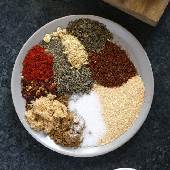 spices on plate