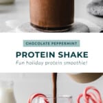 protein shake in glass