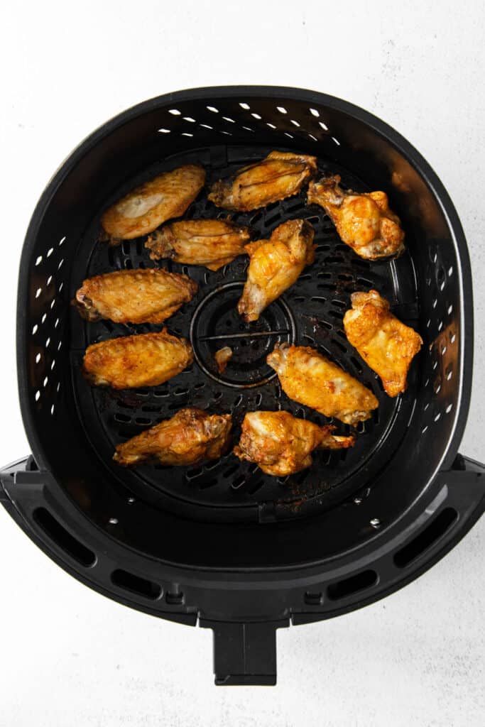 Chicken wings in air fryer.