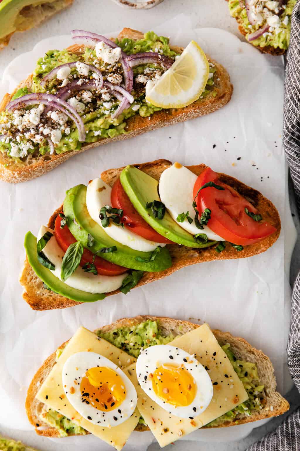 Avocado Toast (3 Ways!) - Fit Foodie Finds