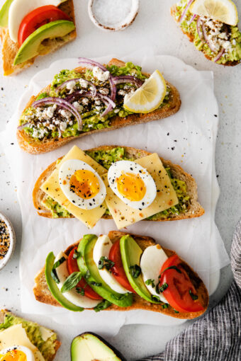 Avocado Toast (3 Ways!) - Fit Foodie Finds