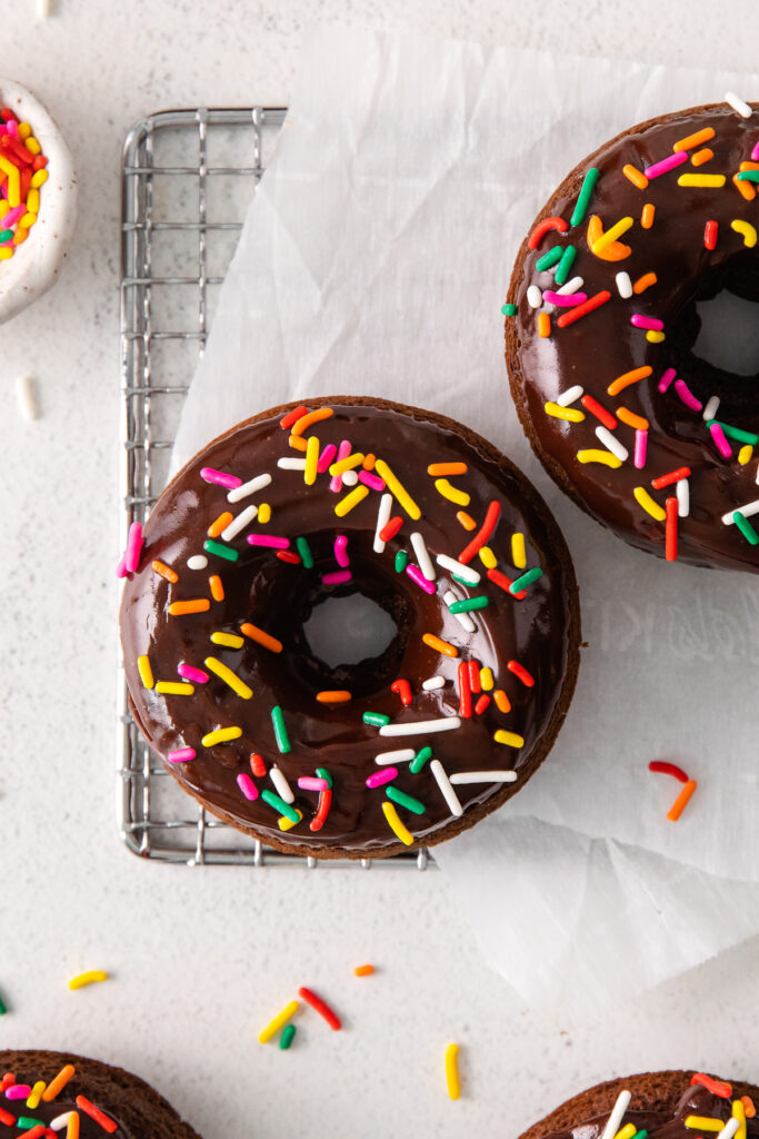 donut on wire rack