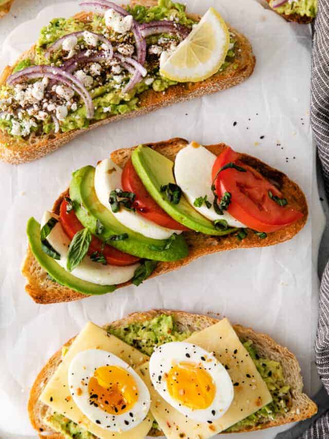 Avocado Toast 3 Ways - Fit Foodie Finds