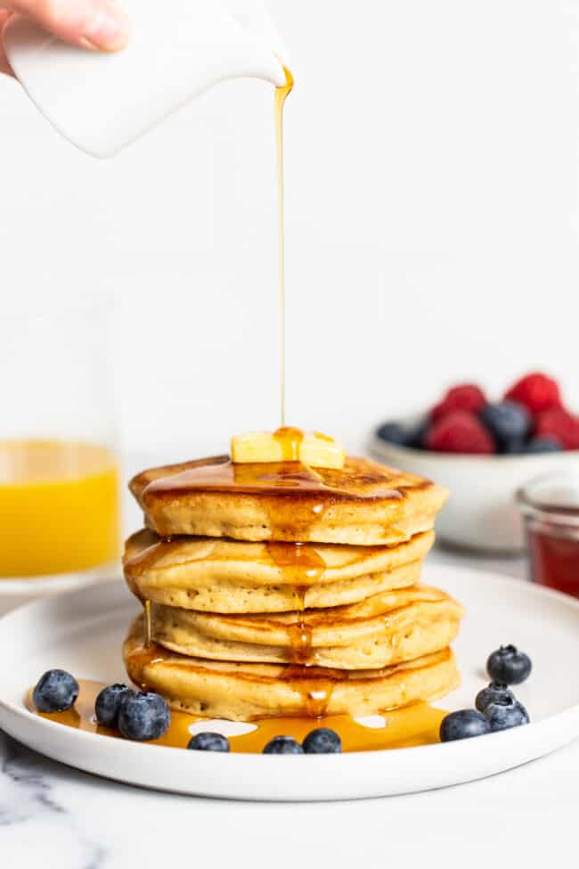 Easy Fluffy Pancakes - Fit Foodie Finds