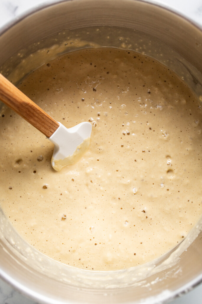 pancake batter in bowl