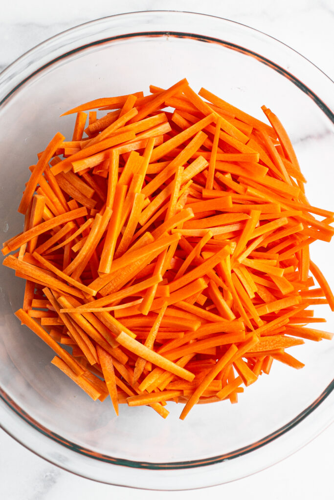 Carrots in a bowl. 
