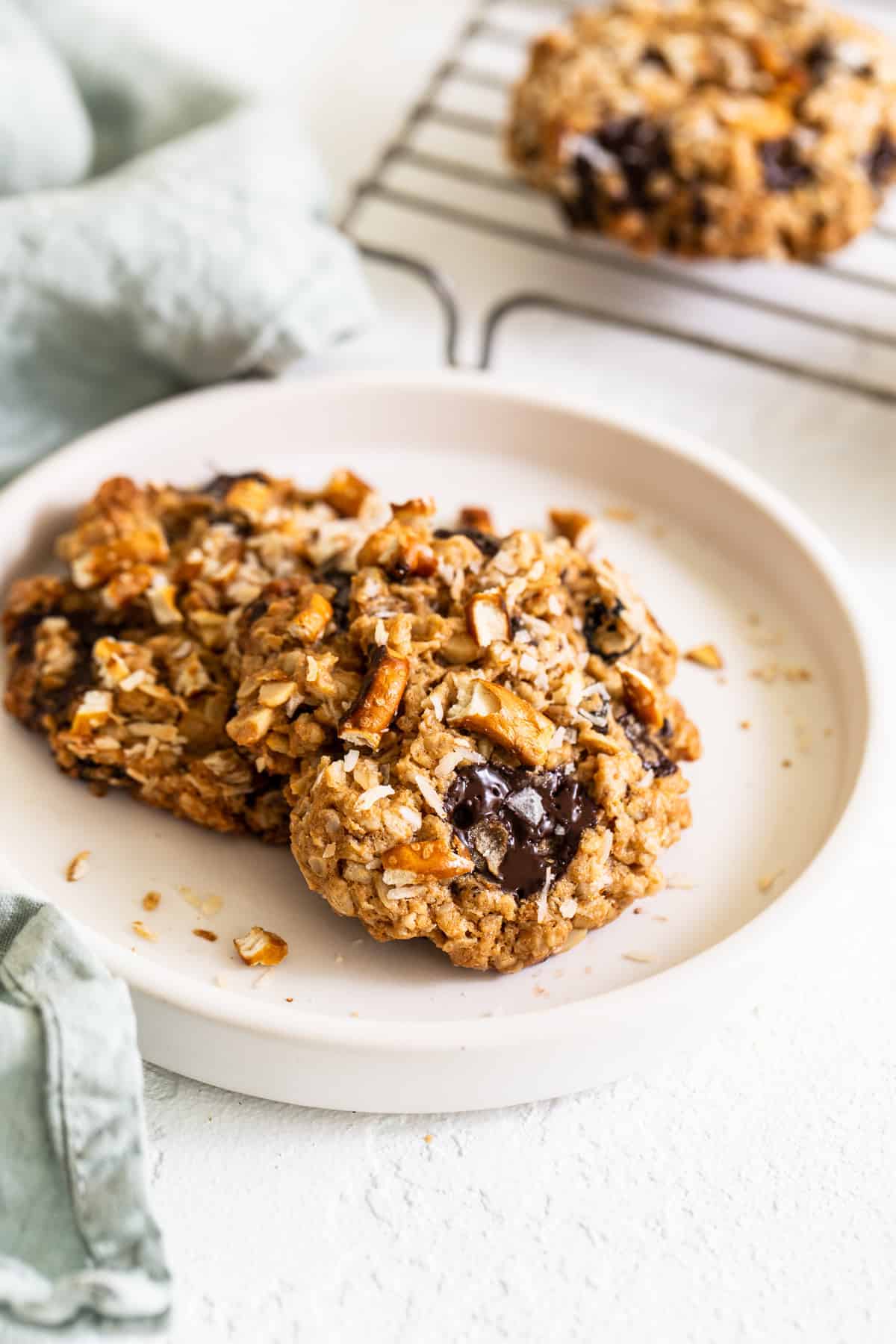 kitchen sink cookies on a plate