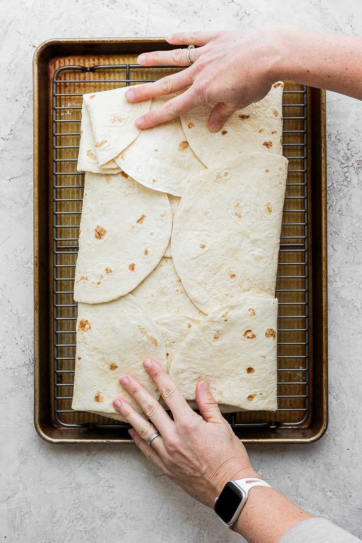 Fold the quesadilla up tight before baking it! 