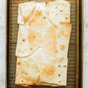 Remove the quesadilla from the oven when it is golden brown.
