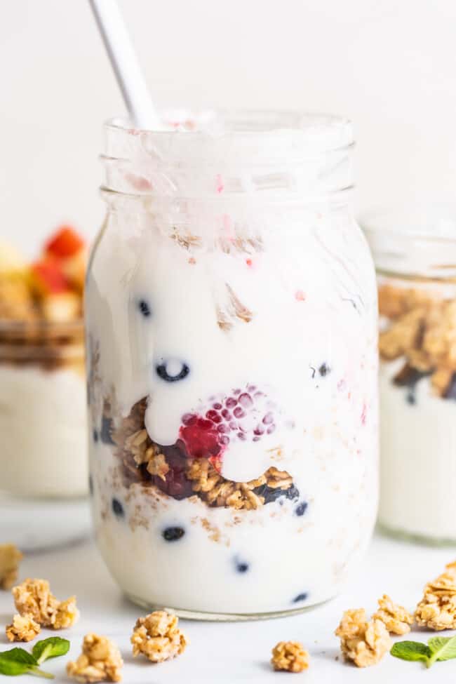 Fruit & Yogurt Parfait with Granola - Fit Foodie Finds