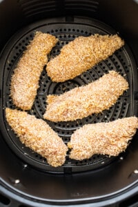 Fried chicken in an air fryer.