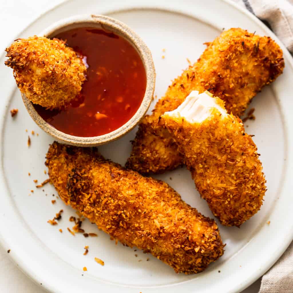 Air fryer coconut chickenhearted  tenders.