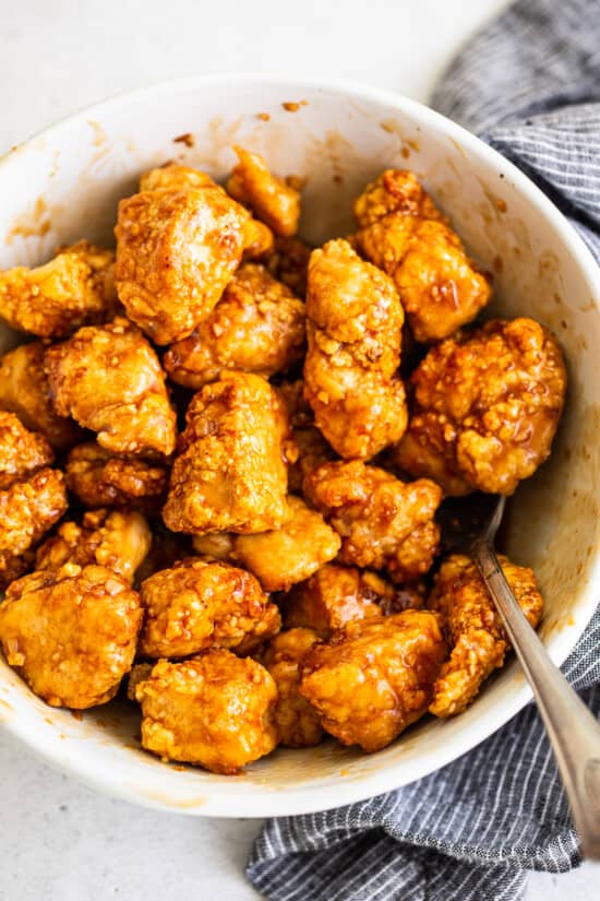 Air Fryer Honey Sesame Chicken (better than takeout!) - Fit Foodie Finds