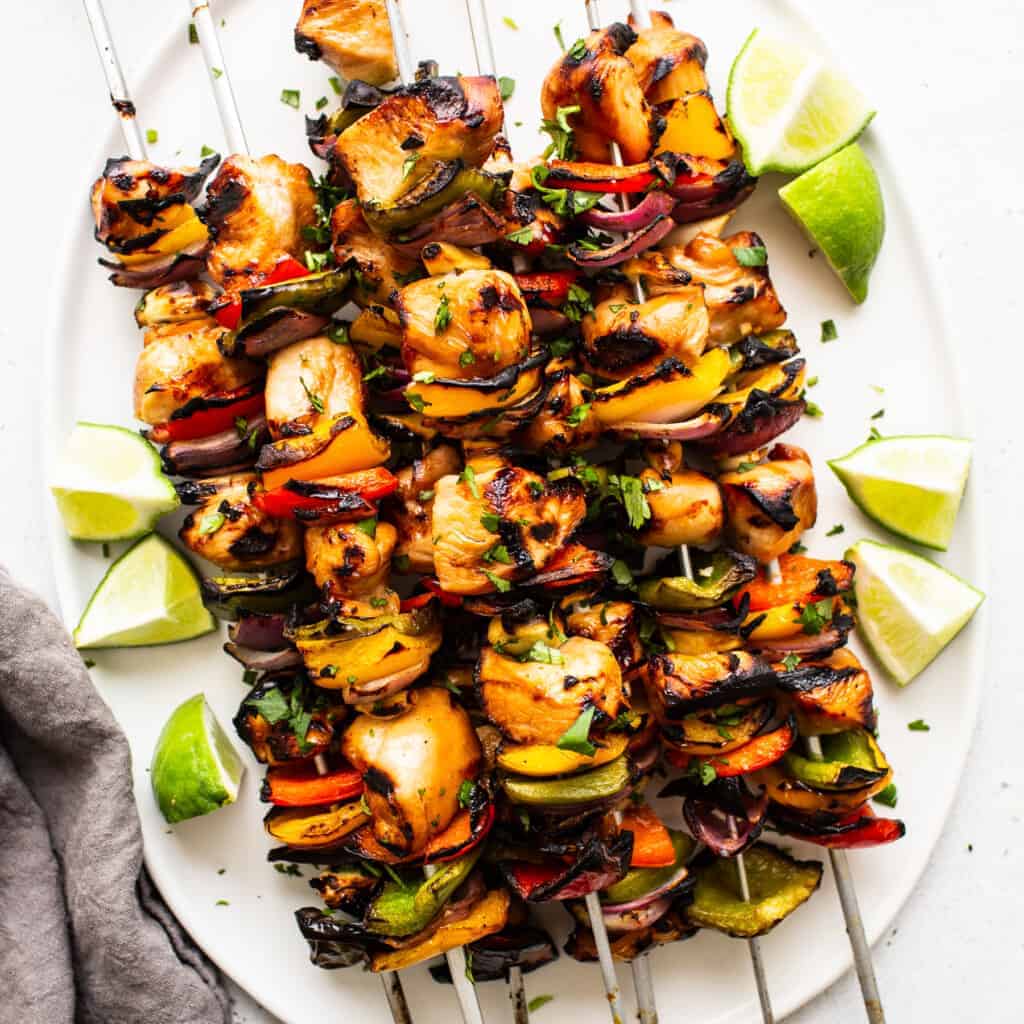 Chicken kabobs.