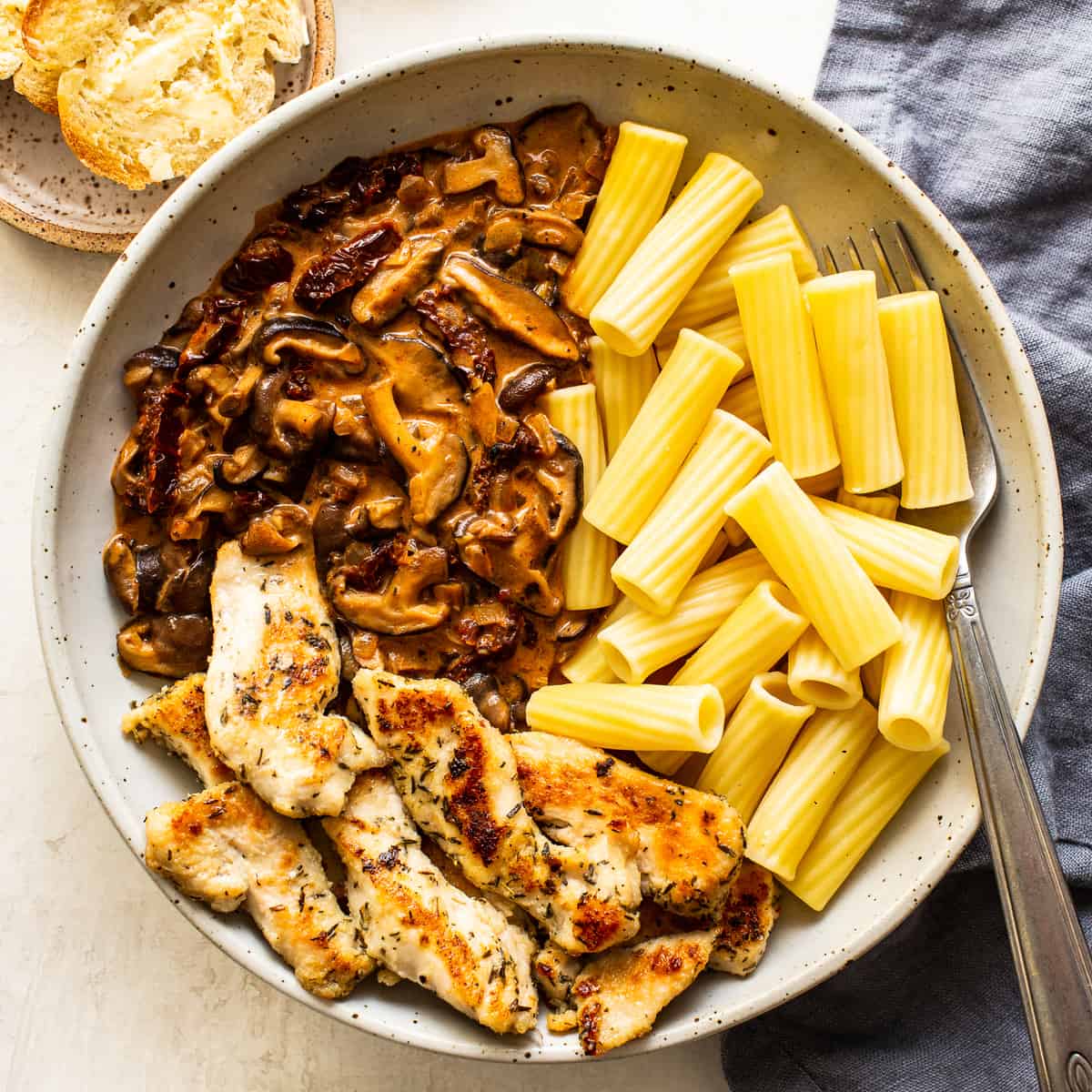 Chicken Mushroom Pasta (Ready in 30 Minutes!) - Fit Foodie Finds