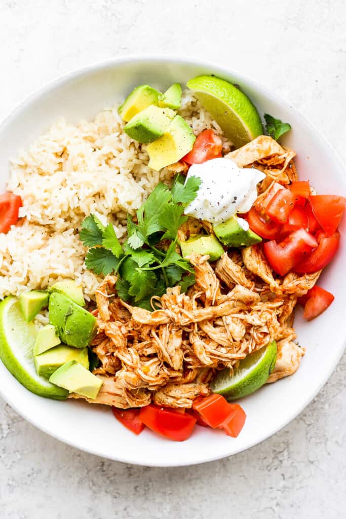 Chicken Tinga in a bowl.