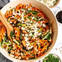 Carrot salad in a bowl.