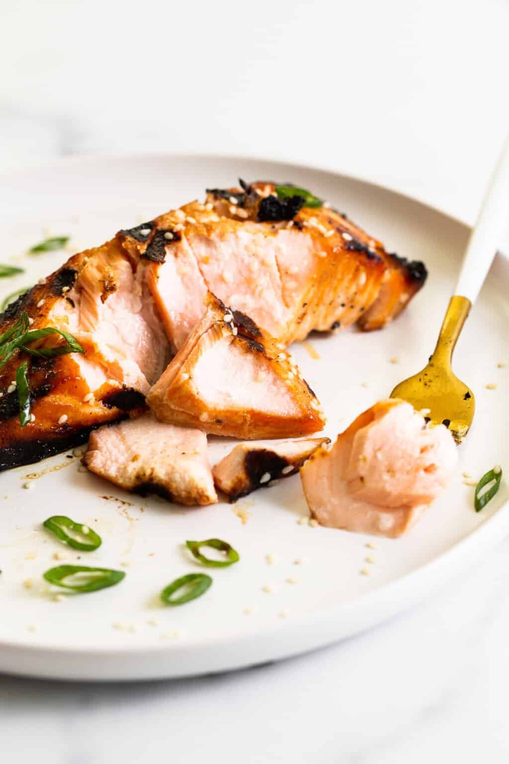 Honey Glazed Salmon (Grill + Oven)