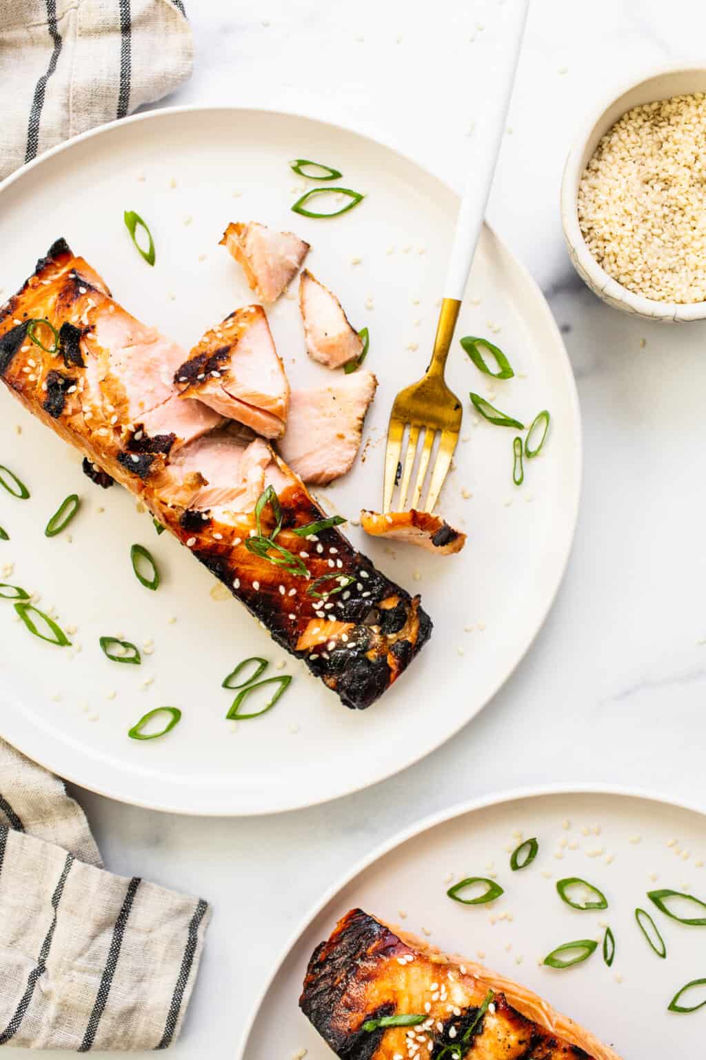 Honey Glazed Salmon (Grill + Oven)