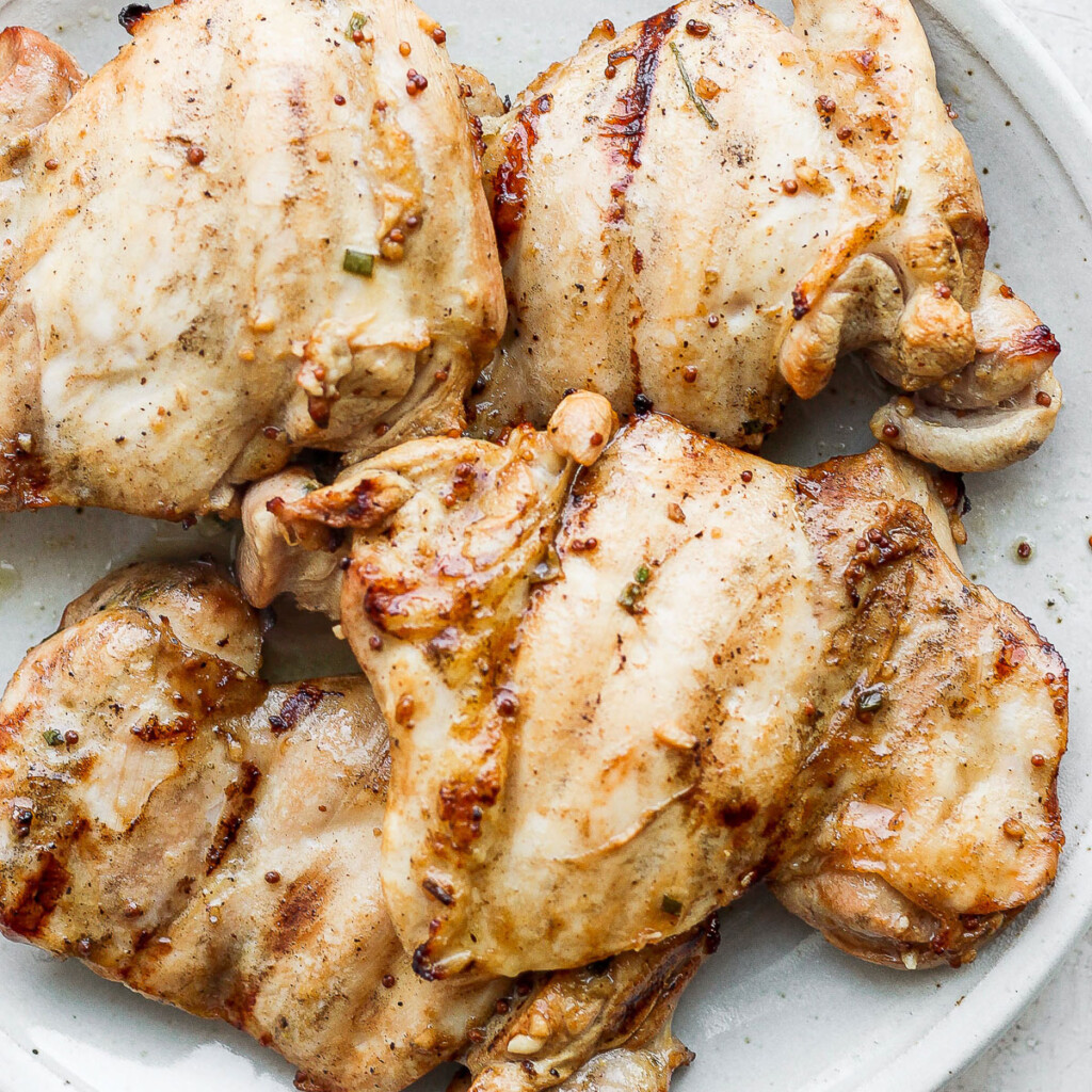 Honey Mustard Grilled Boneless Chicken Thighs